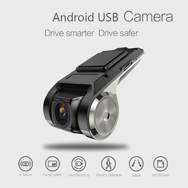 Camera hành trình Android U2 Full HD 1080, có cảnh báo va chạm, cảnh báo lệch làn, lưu tốc độ GPS