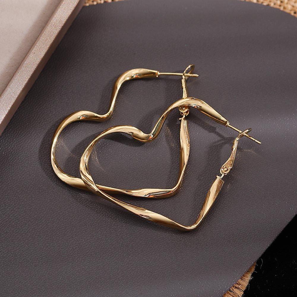 Khuyên Tai Kim Loại Dáng Dài Phong Cách Vintage Hợp Thời Trang Cho Nữ