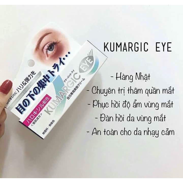 Kem ngừa thâm quầng mắt, bọng mắt Kumargic Eyes Nhật Bản- 20ml