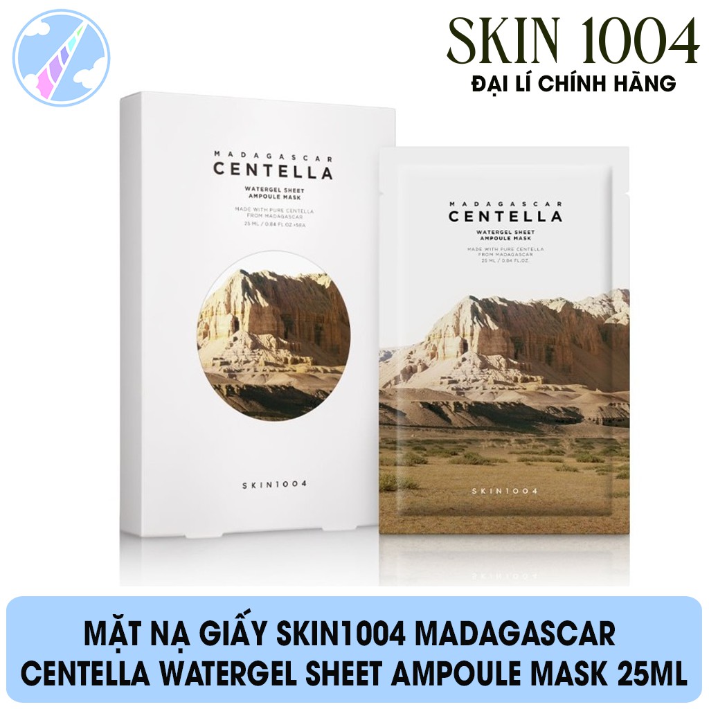 Mặt Nạ Giấy Tinh Chất Rau Má Ngừa Mụn Phục Hồi Da Skin1004 Madagascar Centella WaterGel Sheet Ampoule Mask 25ml