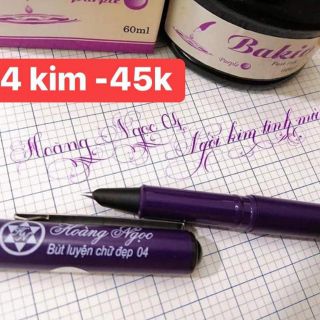 BÚT MÀI T04 HOÀNG NGỌC 45K_KIM TINH- TÍM mua 1 bút tặng 1 mực như trong hình
chỉ 45k
