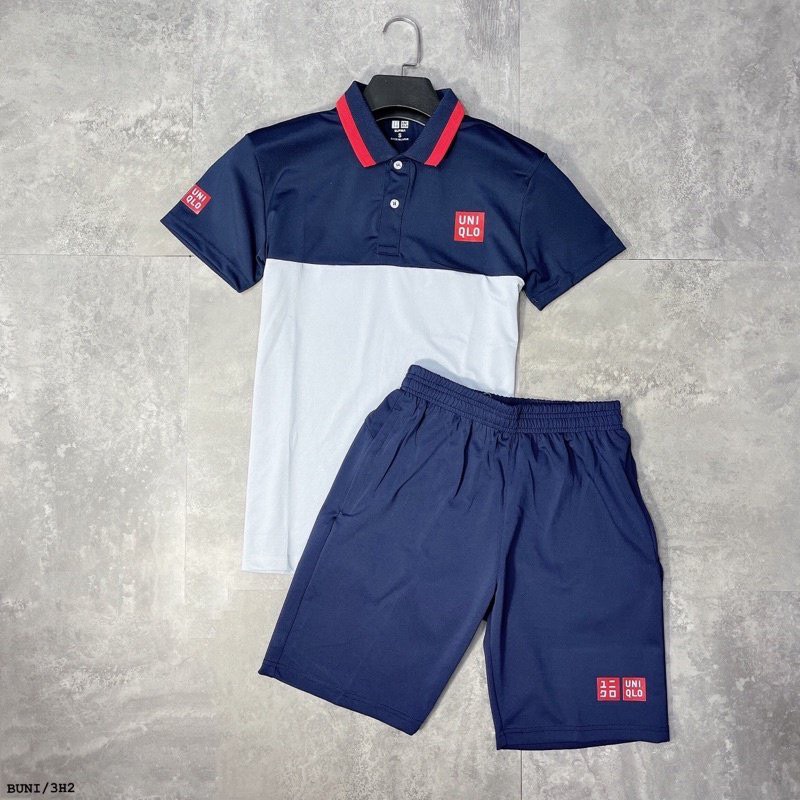 Đồ Bộ Nam - Đồ Bộ Quần Áo Nam Thể Thao Mùa Hè Cổ Bẻ in nhiệt phối  màu - Áo Polo + Quần Unisex - MÃCOBE