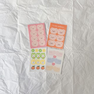 Sticker Nhãn Dán Miếng Dán Trang Trí Hình Gấu Hồng Đáng Yêu