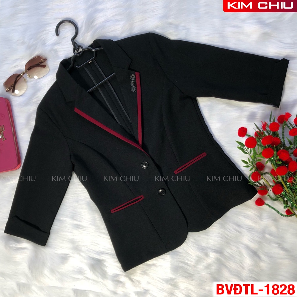 Bộ Vest, Sét Vest Nữ Công Sở Cao Cấp Màu Đen, Áo Tay Lỡ Kết Hợp Chân Váy Ôm Vải Tuyết Mưa. HÀNG CHẤT LƯỢNG CAO BVTL-1828