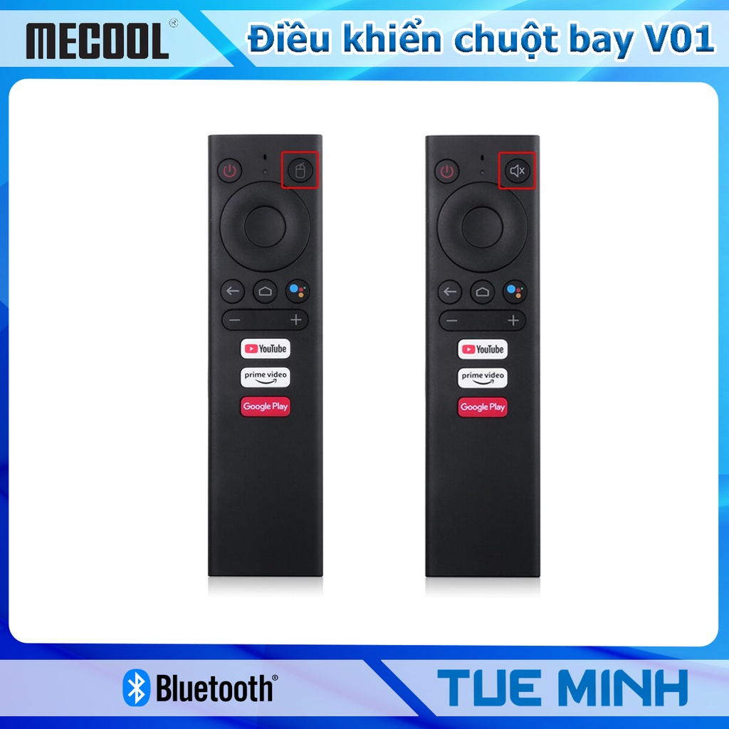 Điều khiển chuột bay tìm kiếm giọng nói Remote Mouse Air Voice Bluetooth Mecool V01