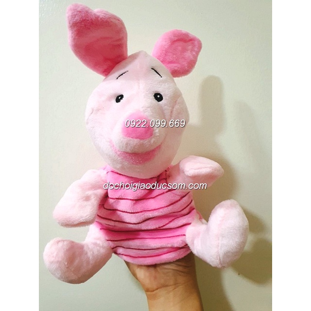 (hàng mới 100%) Rối bàn tay hoạt hình gấu pooh, lợn piglet , mickey đáng yêu cho bé