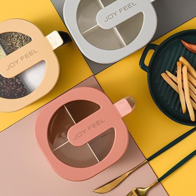 Hộp Đựng Gia Vị 4 Ngăn Thiết Kế Hiện Đại Tối Giản | BigBuy360 - bigbuy360.vn