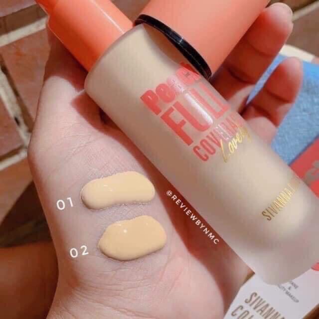 [Auth Thái] Kem Nền Sivanna Che Phủ Cao Siêu Mịn Tông Tự Nhiên 35ml Peach Lovely HF5044 No.02 - Peach Lovely Foundation