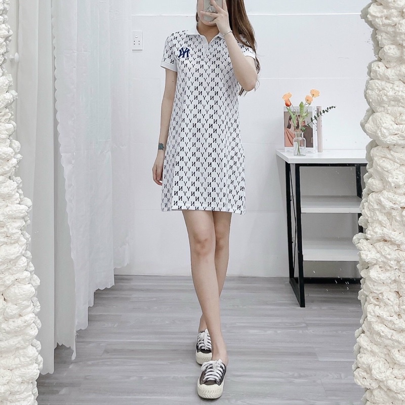 Đầm Suông Polo MLB Hàng VNXK, Chuẩn Form, Chất Vải 100% Cotton Mềm Mịn Thoáng Mát