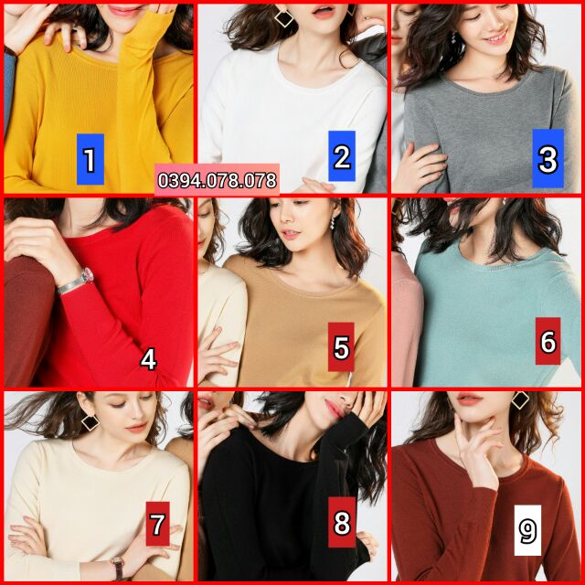 ÁO LEN CỔ TRÒN HÀNG QUẢNG CHÂU Siêu Đẹp | BigBuy360 - bigbuy360.vn