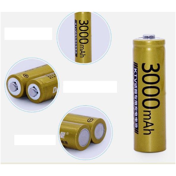 Combo 02 Viên pin tiểu sạc AA1.2V - 3000 mAh - hàng nhập khẩu