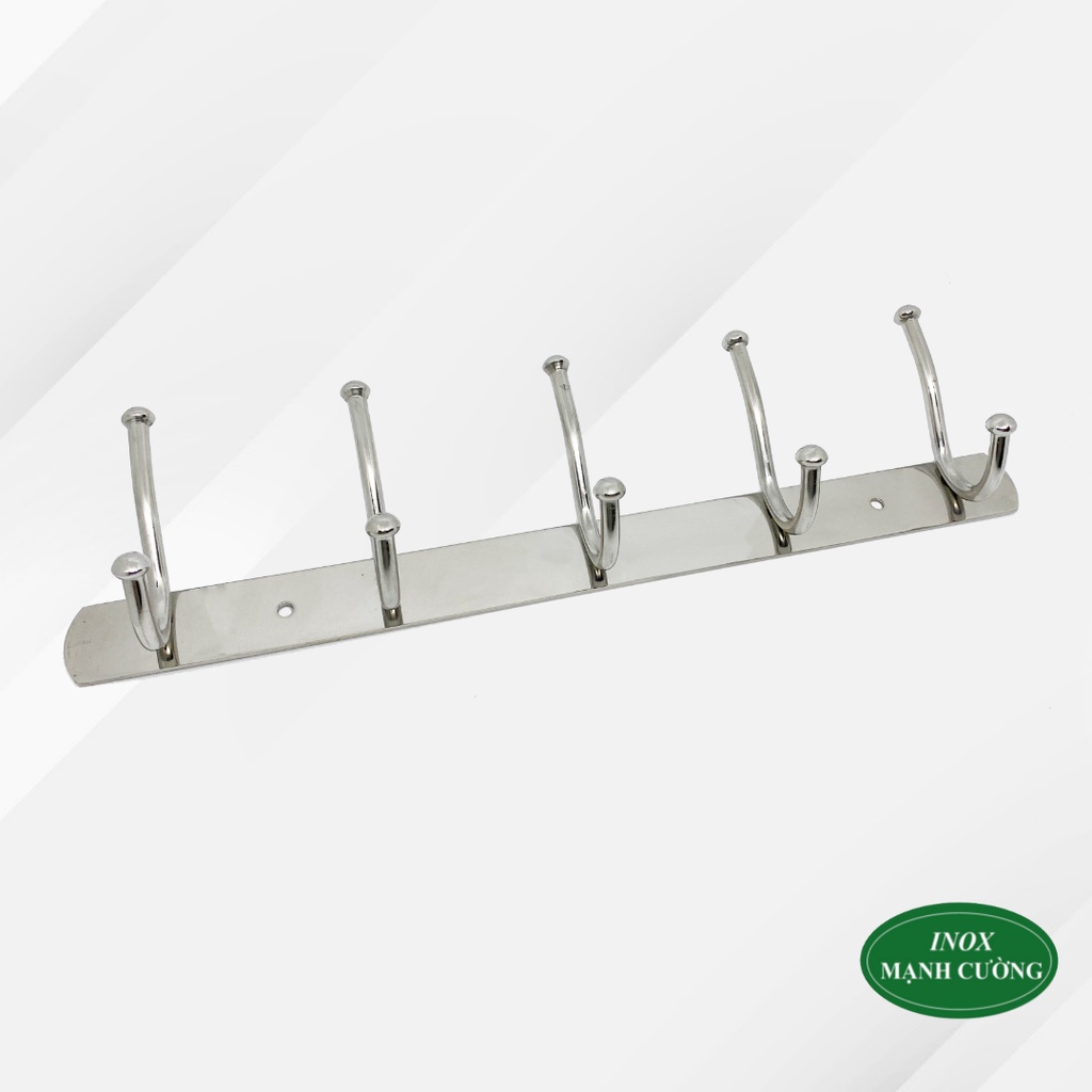 Móc treo quần áo gắn tường inox cao cấp - Móc 5 bi đôi