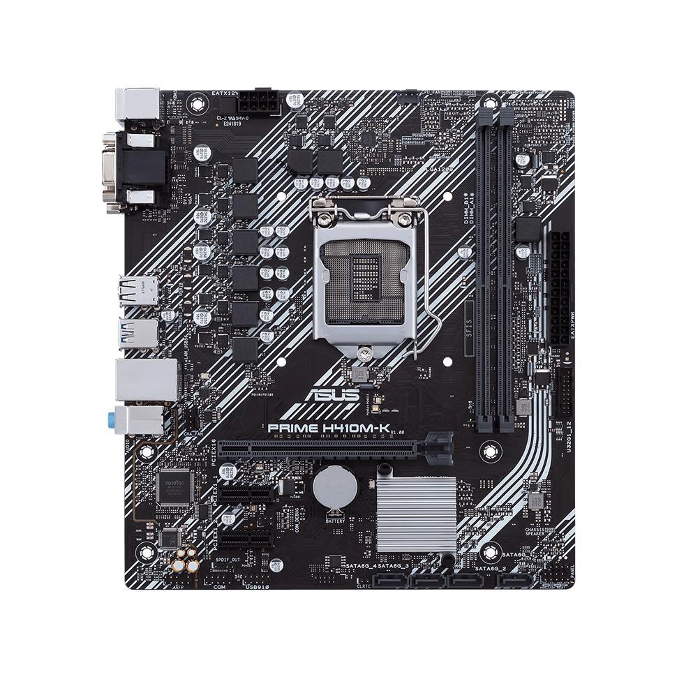 Bo mạch chủ / Mainboard ASUS PRIME H410M-K (Intel H410, Socket 1200, m-ATX, 2 khe Ram DDR4)