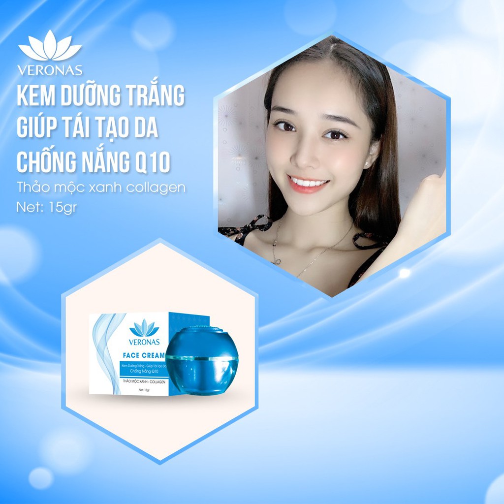 Kem dưỡng trắng tái tạo chống nắng Veronas 15gr