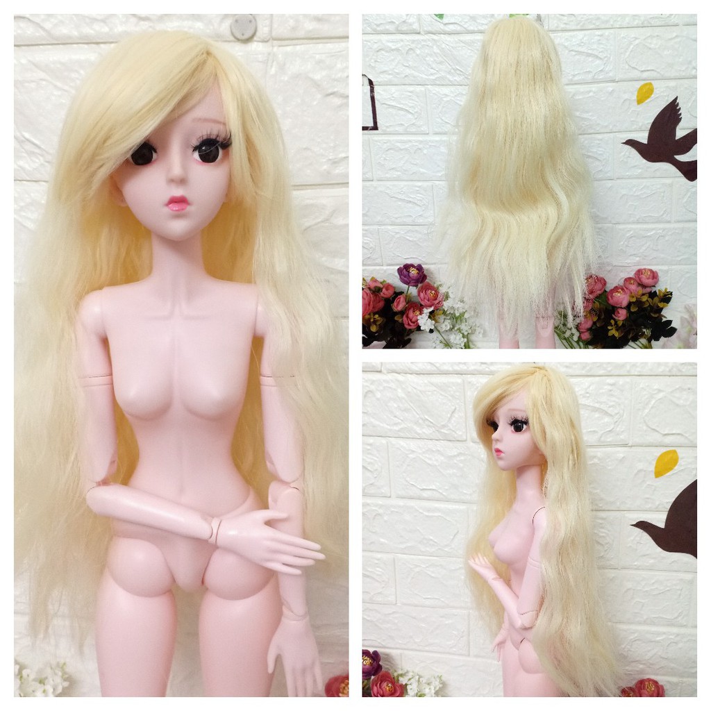 Tóc Giả Búp Bê 60cm 💕 Tóc Giả Loại Dài và Có Mái - ADHSHOP