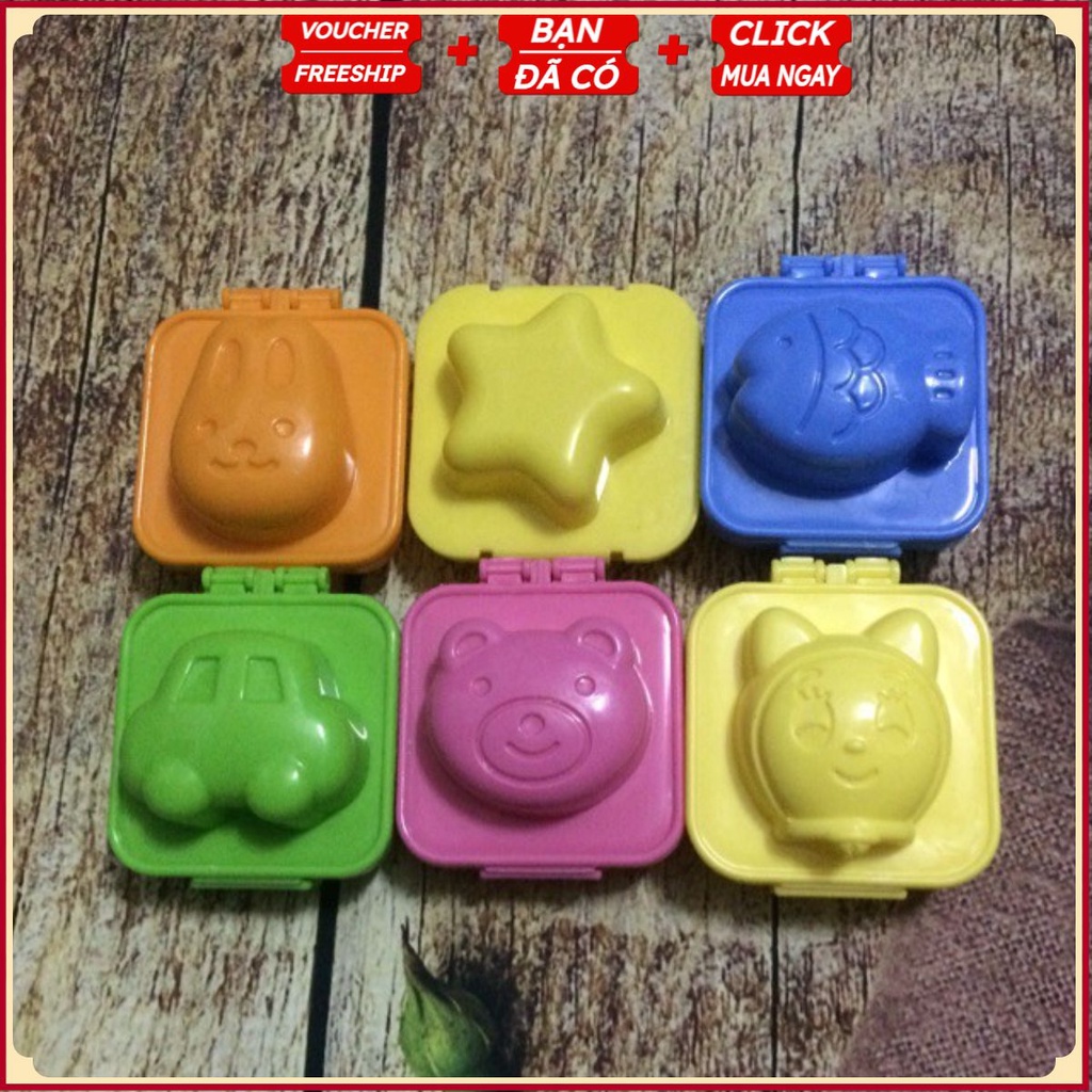 Sét 6 khuôn tạo hình cơm BENTO