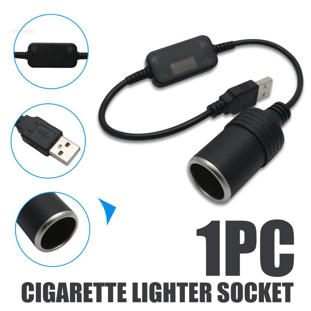 Tẩu Sạc Chuyển Đổi USB 5V Sang 12V Cho Xe Hơi