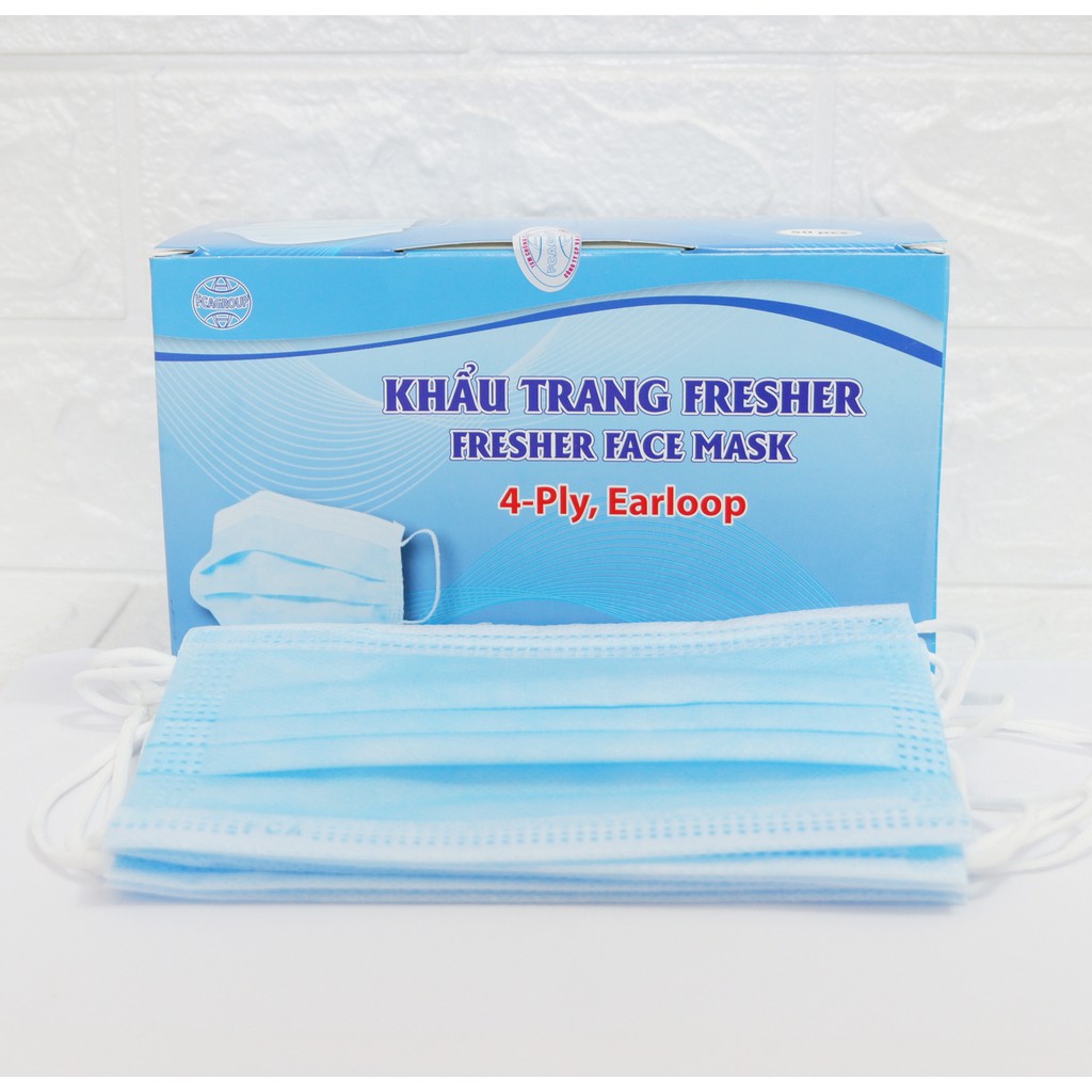 Hộp 50 cái khẩu trang 4 lớp Fresher cao cấp