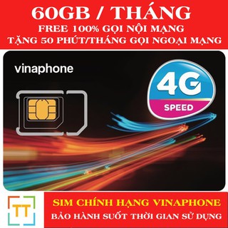 Sim 4G VINAPHONE VD89 Tặng TK có sẵn 30k