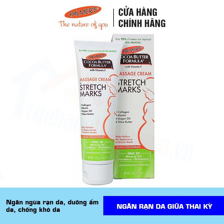 [CHÍNH HÃNG] Kem Ngăn Ngừa Và Giảm Vết Rạn Palmer's Dành Cho Mẹ Bầu Giữa Thai Kỳ Tuýp 125Gr