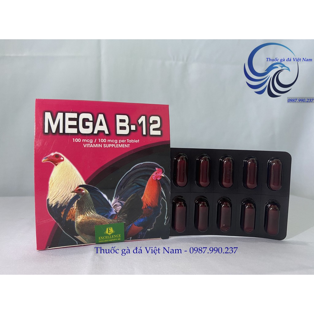 Thuốc bổ gà đá tăng nước máu, nhanh tới đá - Mega B12