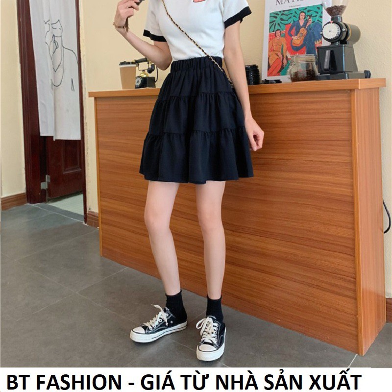 Chân Váy Voan Thời Trang BT Fashion (VA1 NGẮN 3T) - Có quần lót bên trong + Video, Hình Thật