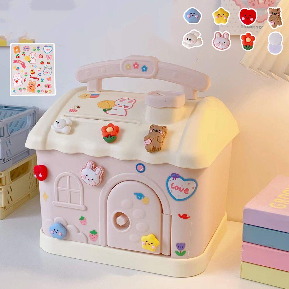 Hộp đựng tiền tiết kiệm, két tiết kiệm hình ngôi nhà dễ thương mẫu mới 2023