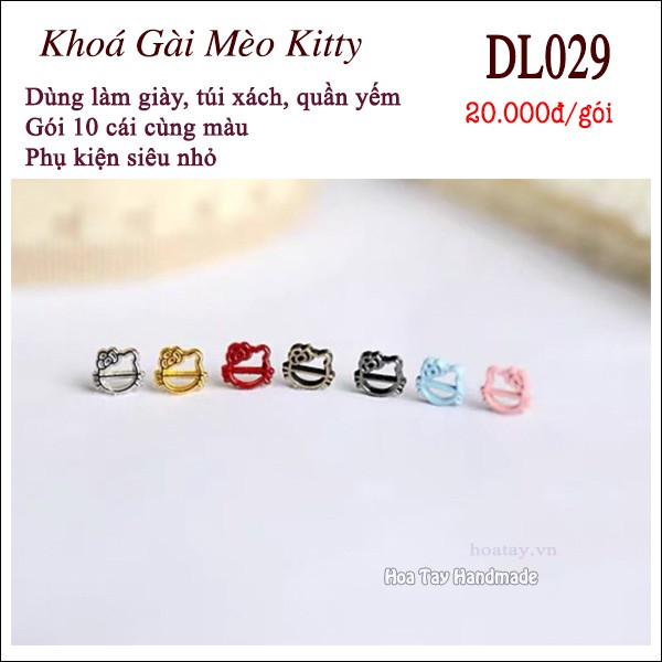 Khoá gài mèo Kitty siêu nhỏ - Phụ kiện làm đồ búp bê, thú bông nhỏ