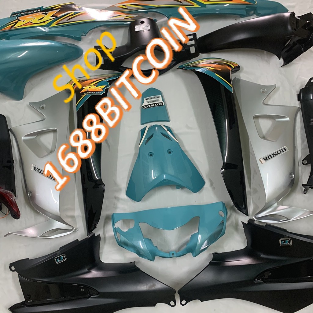 Dàn áo xe Wave RS - Anpha - S100 đời 2006 đến 2016 Nhựa ABS Màu XANH NGỌC