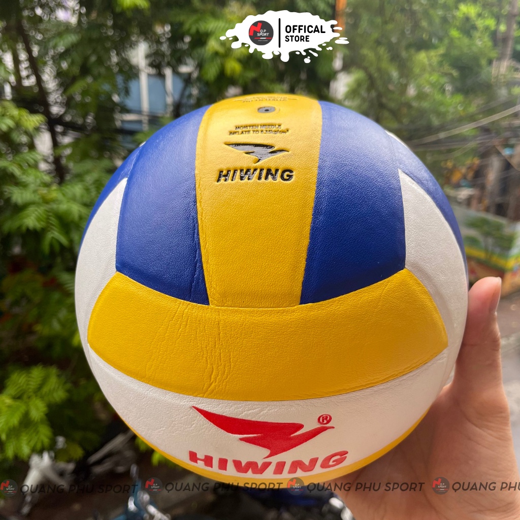 Quả Bóng Chuyền Da Hiwing Tiêu Chuẩn Thi Đấu Size 5 Cao Cấp Giá Rẻ_Tặng Kim+ Lưới