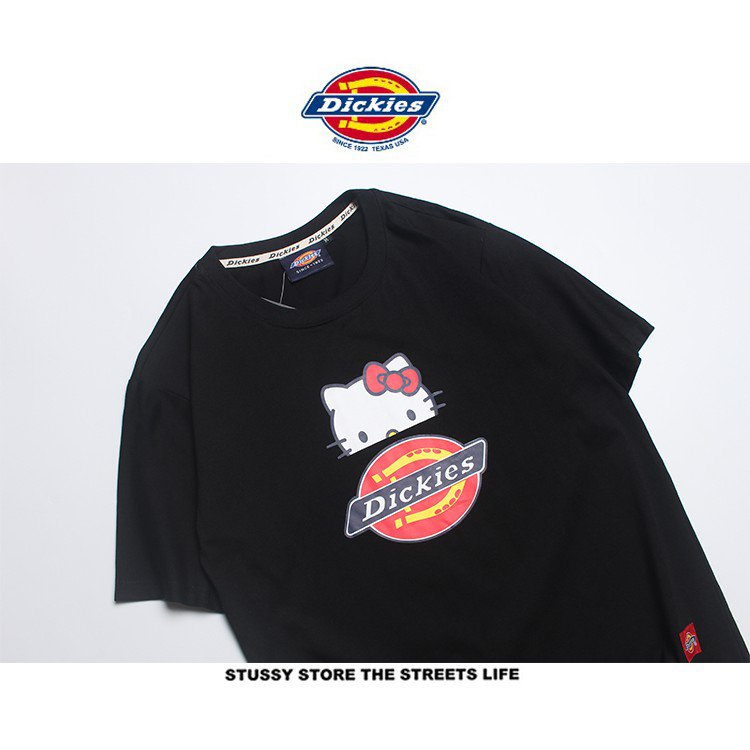 DICKIES Áo Thun Tay Ngắn In Hình Hello Kitty Dễ Thương Cho Nam Và Nữ