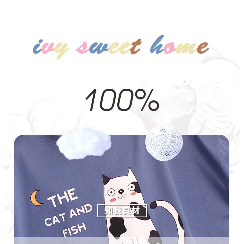 Đồ Bộ Nữ Mặc Nhà Chất Liệu Vải Thun Cotton 100% ♥️ Hoodie Nữ Dễ Thương ♥️IVY621