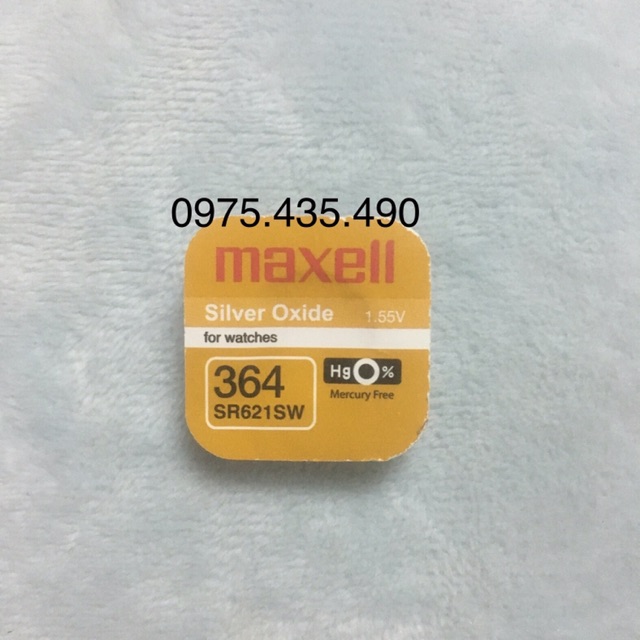 Pin Đồng hồ SR621SW SR621 364 Maxell Vỉ 1 viên Made in Japan