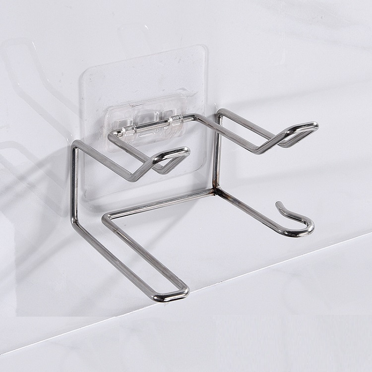 Giá treo Máy sấy tóc khung Inox đế trong Latimax dán tường nhà tắm tiện lợi bền đẹp