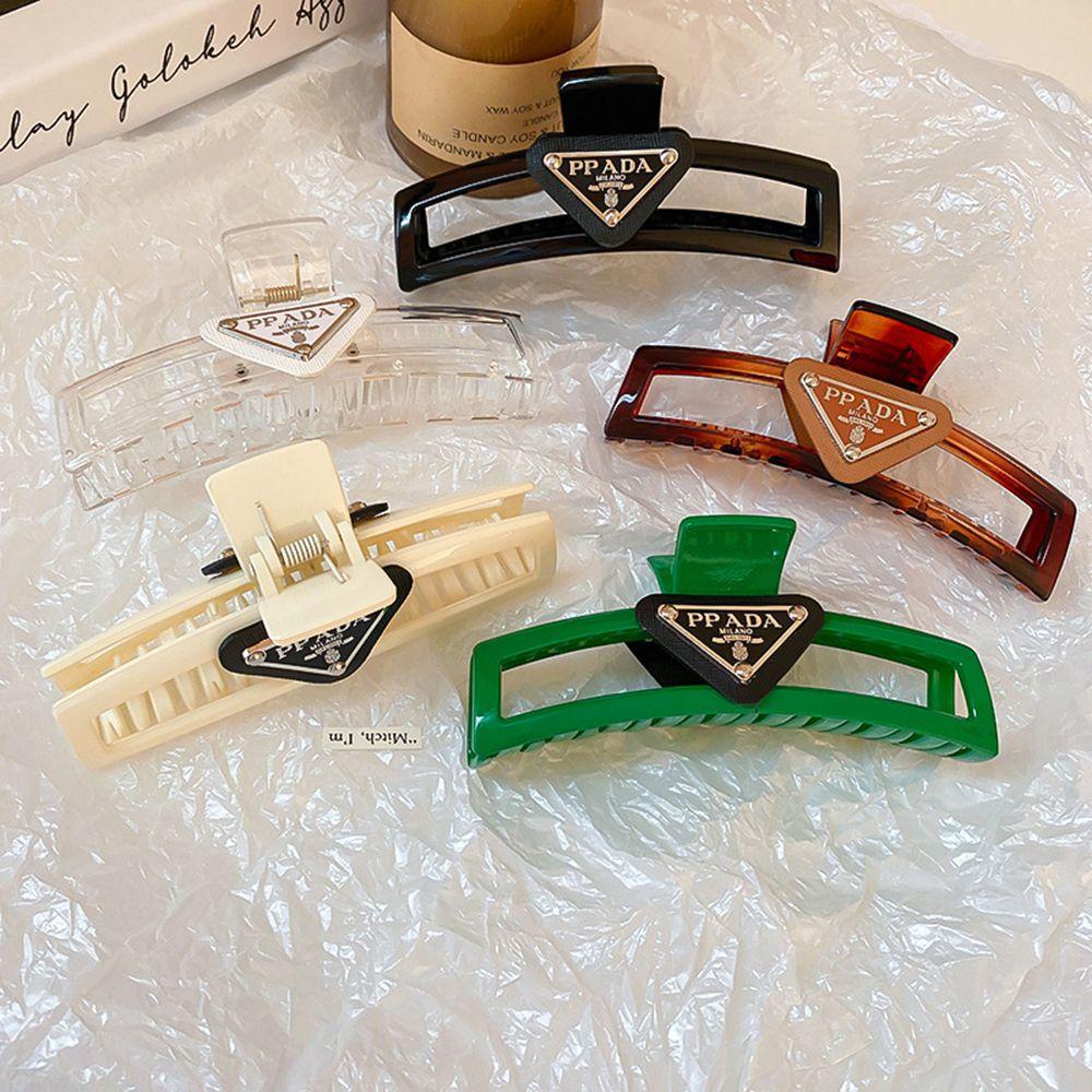 Kẹp Tóc Móng Vuốt Hình Học Cá Mập Tam Giác Kiểu Pháp Cổ Điển VANES1 Cho Nữ