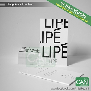 500c In theo yêu cầu (nền trắng) Tag giấy hình chữ nhật - Tag giấy treo quần áo Mác CANI