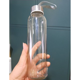 Bình nước thủy tinh, chai detox có dây xách 450ml