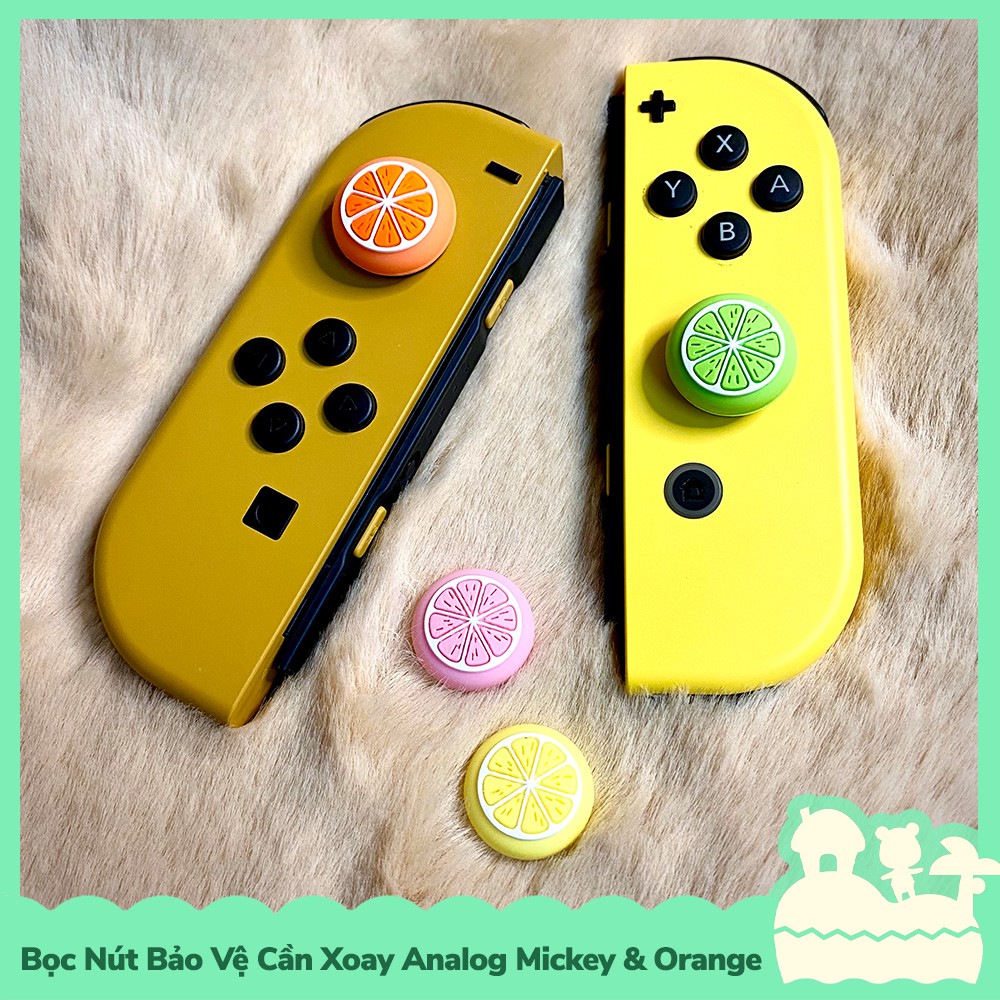 [Sẵn VN] Bọc Nút Xoay Analog Giá Rẻ Cho Tay Cầm Joycon Máy Game Nintendo Switch, Nintendo Switch Lite Mickey & Orange