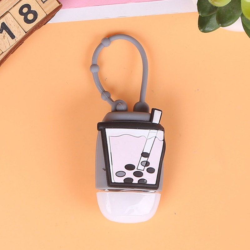 Set 20 Bình Rỗng Đựng Nước Hoa / Móc Khóa Bằng Silicon Hình Oval Hoạt Hình 30ml