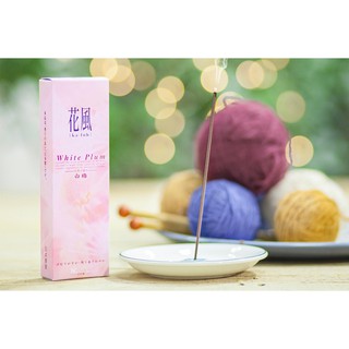 [Kèm chân đế] Nhang thơm sạch Nhật Bản Ka-Fuh White Plum hương mận trắng 120 que, Thanh hương thư giãn Nippon Kodo