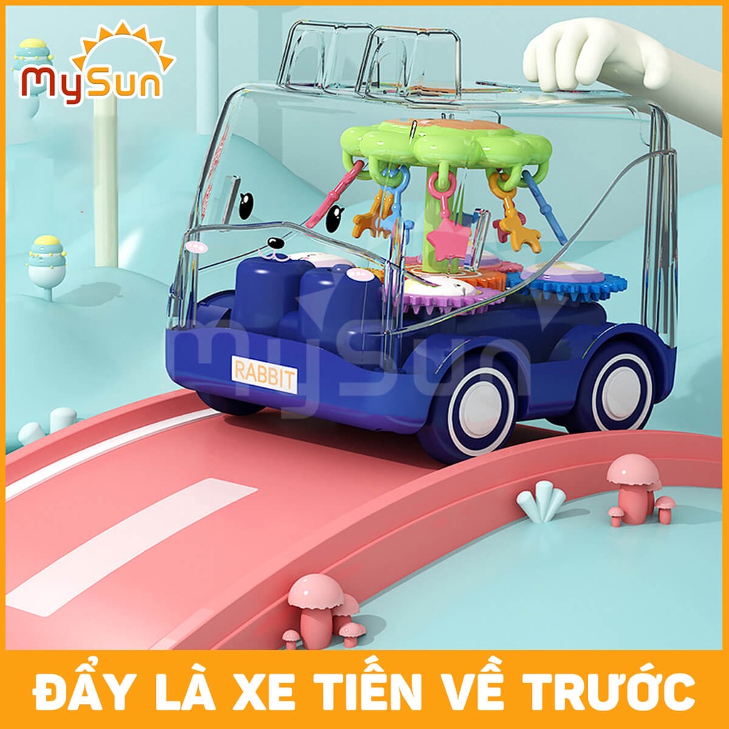 Xe ô tô đồ chơi trẻ em vòng đu quay nhựa trong suốt cao cấp cho bé MySun
