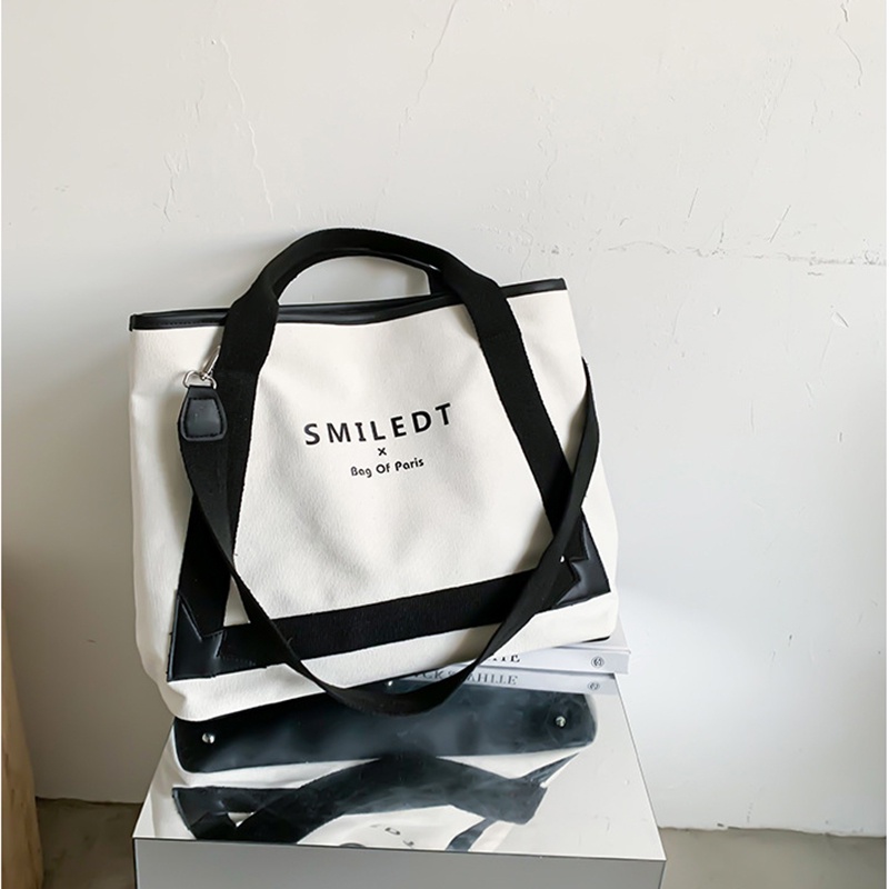 Túi đeo chéo IELGY canvas sức chứa lớn họa tiết sọc ngựa vằn thời trang dành cho nữ