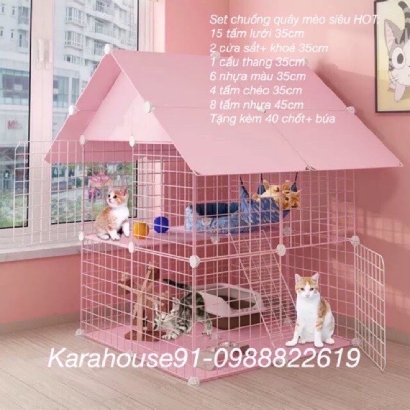 CHUỒNG QUÂY CHÓ MÈO ❤️BÁN LẺ TỪNG TẤM ❤ Tặng 2 chốt/1 tấm (Chọn theo phân loại)