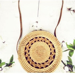 Túi mây tre đan 20cm(túi cói đi biển)