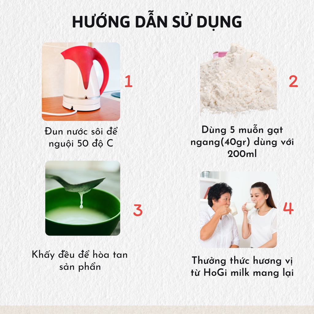 Sữa tăng cân Hogi 900 gram chính hãng hỗ trợ tăng cân cho người gầy yếu bổ sung dưỡng chất nguyên kem SB02