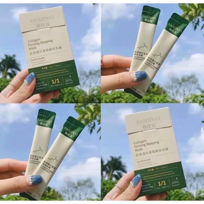 Set 20 MẶT NẠ NGỦ THẠCH COLAGEN YANJIAYI DƯỠNG ẨM CĂNG BÓNG DA