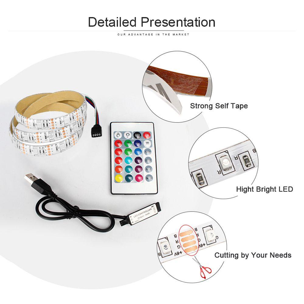 Dây Đèn LED 5050 Bóng Có Điều Khiển Từ Xa Trang Trí Nội Thất