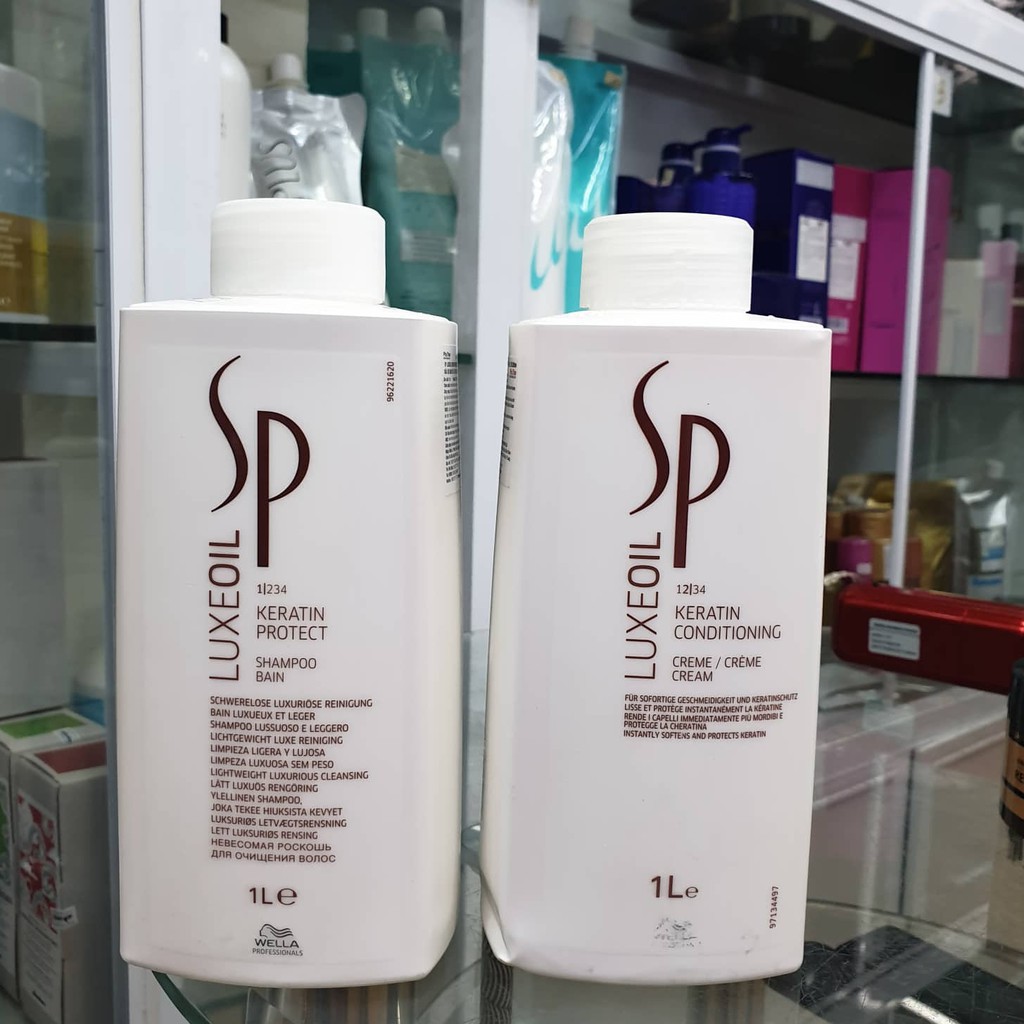 Dầu xả dưỡng tóc mềm mượt, chắc khỏe Wella Sp Luxeoil Keratin Protect Conditioner 1000ml