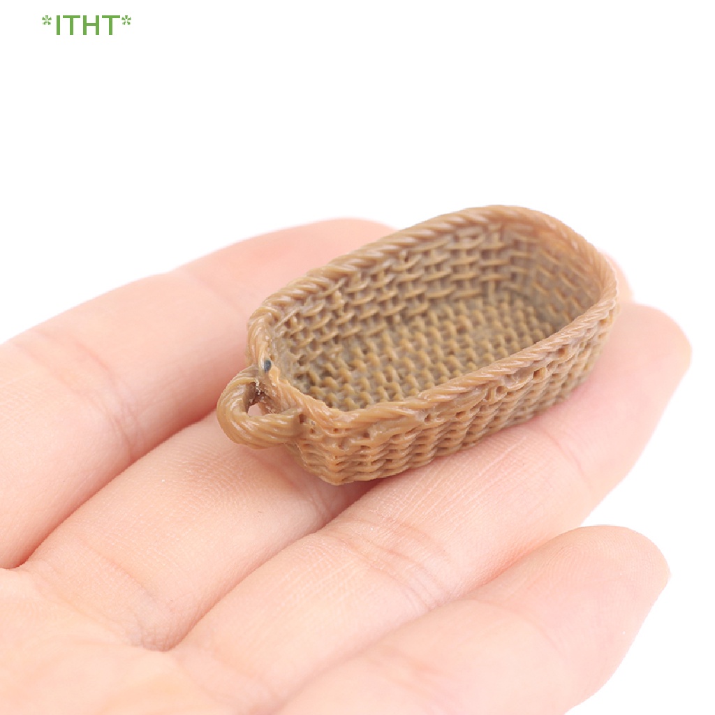 Giỏ Bánh Mì Mini Bằng Nhựa Resin Tỉ Lệ 1: 12 Trang Trí Nhà Búp Bê Mới