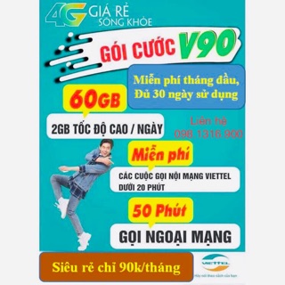 Sim đẹp có gói V90 miễn phí 30 ngày đầu